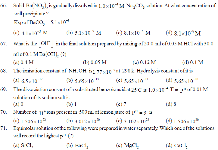 NEET UG Chemistry Equilibrium MCQs-13