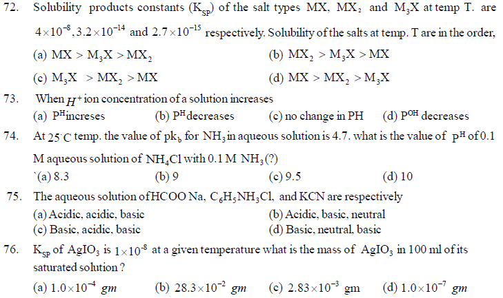 NEET UG Chemistry Equilibrium MCQs-14