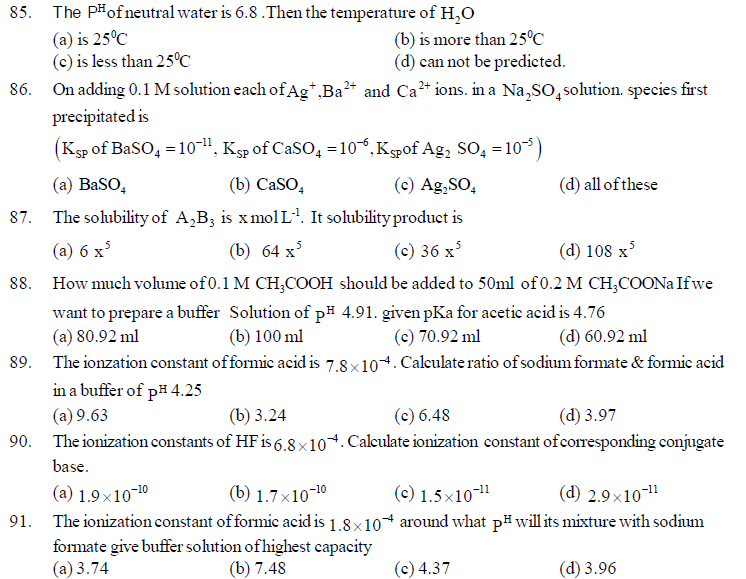 NEET UG Chemistry Equilibrium MCQs-17