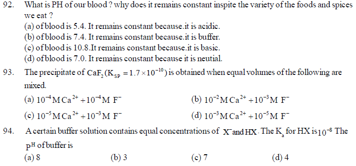 NEET UG Chemistry Equilibrium MCQs-18