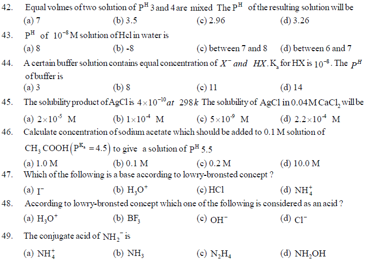 NEET UG Chemistry Equilibrium MCQs-9