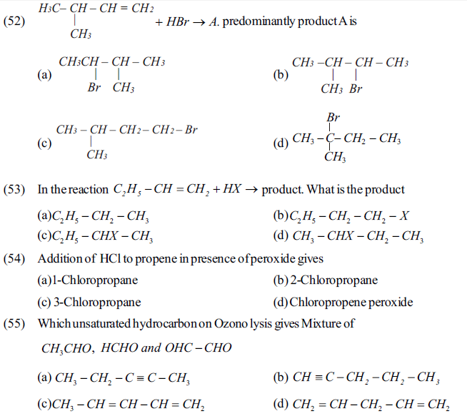 NEET UG Chemistry Hydrocarbons MCQs-8