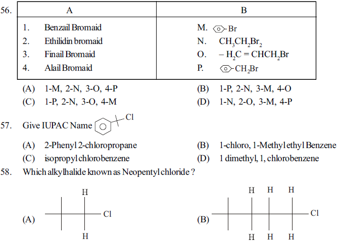 NEET UG Chemistry Organic Compounds Containing Halogens MCQs-13