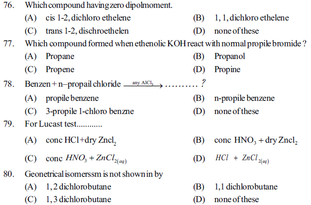 NEET UG Chemistry Organic Compounds Containing Halogens MCQs-18