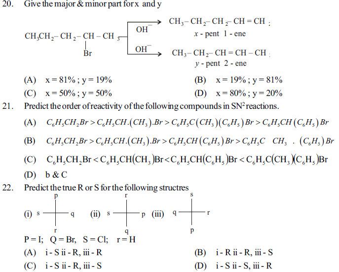 NEET UG Chemistry Organic Compounds Containing Halogens MCQs-2