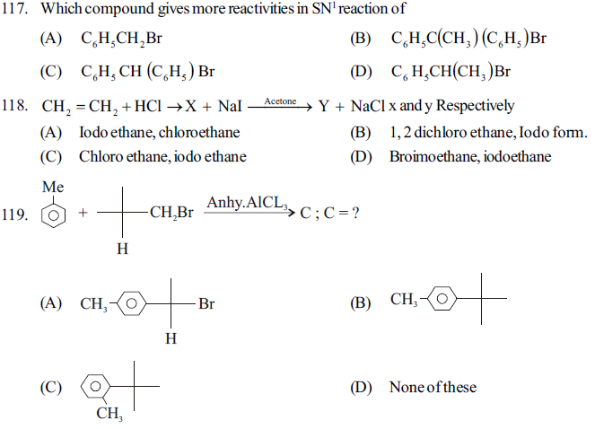 NEET UG Chemistry Organic Compounds Containing Halogens MCQs-28