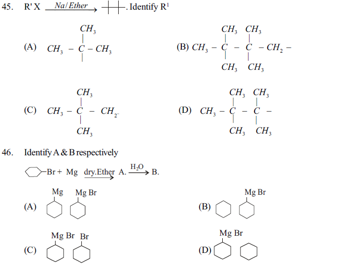 NEET UG Chemistry Organic Compounds Containing Halogens MCQs-9