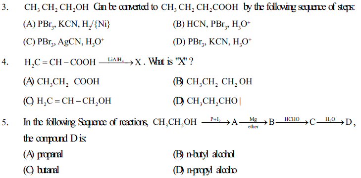 NEET UG Chemistry Organic Compounds Containing Oxygen MCQs-1