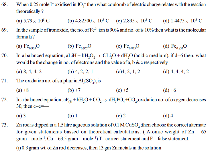 NEET UG Chemistry Redox Reactions and Electrochemistry MCQs-10