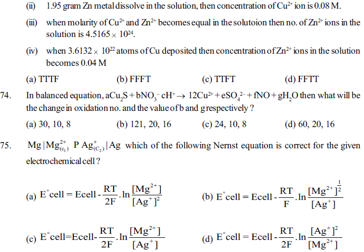 NEET UG Chemistry Redox Reactions and Electrochemistry MCQs-11