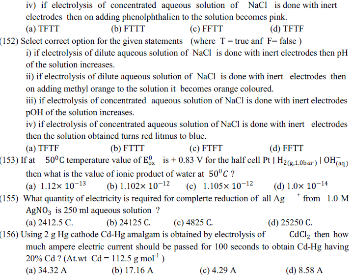 NEET UG Chemistry Redox Reactions and Electrochemistry MCQs-27