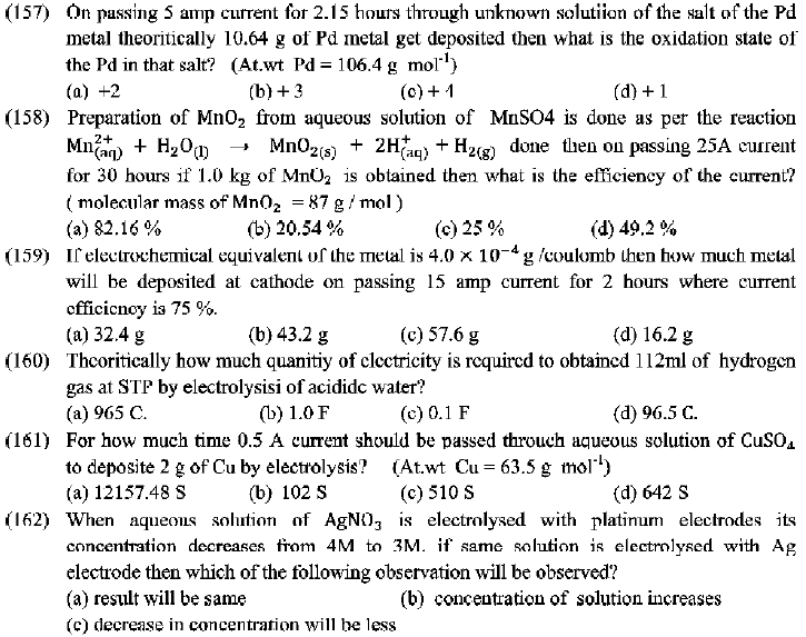 NEET UG Chemistry Redox Reactions and Electrochemistry MCQs-28
