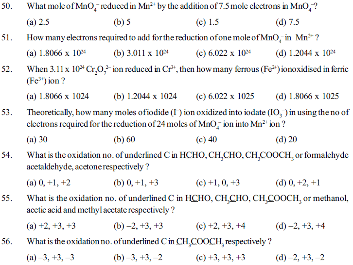 NEET UG Chemistry Redox Reactions and Electrochemistry MCQs-7