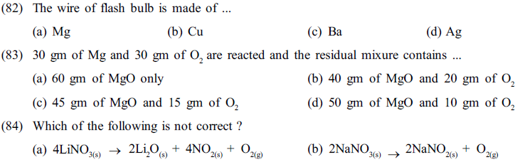 NEET UG Chemistry S Block Elements MCQs-4