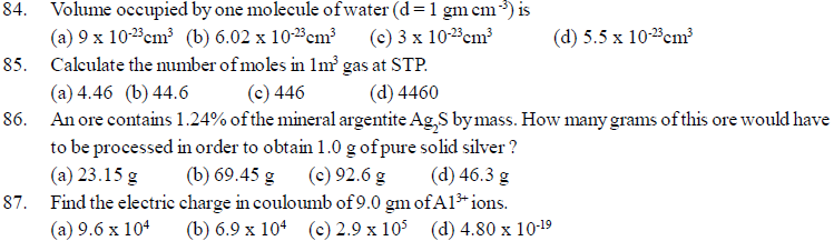 NEET UG Chemistry Some Basic Concepts MCQs-10