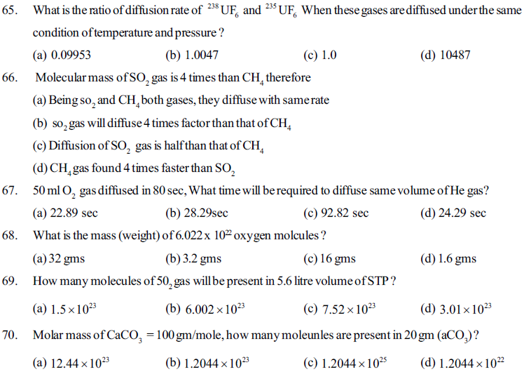 NEET UG Chemistry States of Matter MCQs-13