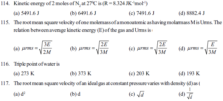 NEET UG Chemistry States of Matter MCQs-23