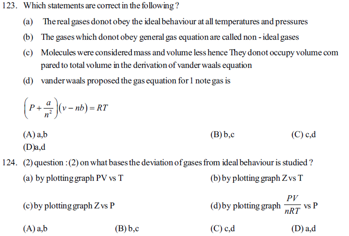 NEET UG Chemistry States of Matter MCQs-27