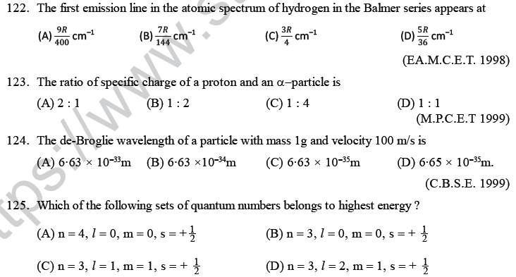 NEET UG Chemistry Structure of Atom MCQs-15