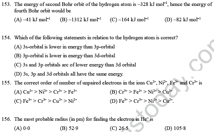 NEET UG Chemistry Structure of Atom MCQs-21