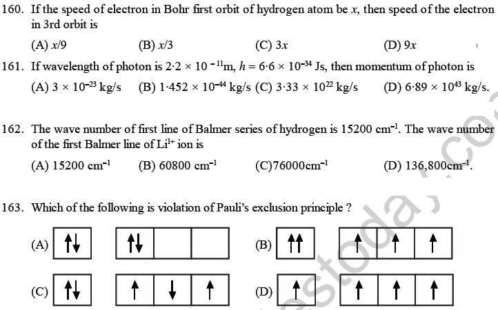 NEET UG Chemistry Structure of Atom MCQs-23