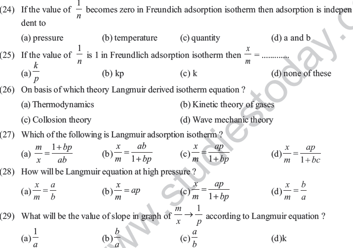 NEET UG Chemistry Surface Chemistry MCQs-4