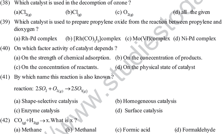 NEET UG Chemistry Surface Chemistry MCQs-5