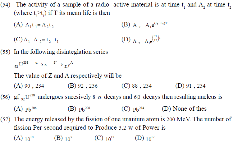 NEET UG Physics Atom and Nucleus MCQs-13