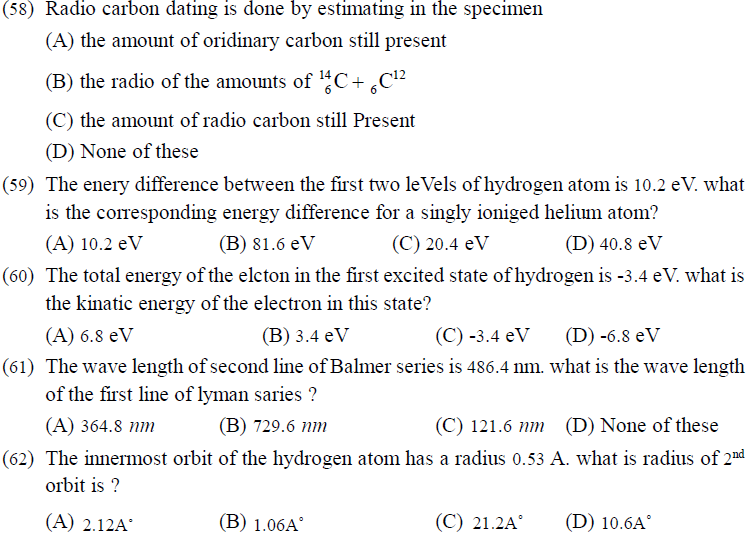 NEET UG Physics Atom and Nucleus MCQs-14