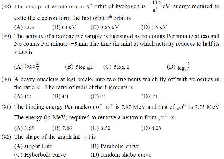 NEET UG Physics Atom and Nucleus MCQs-19