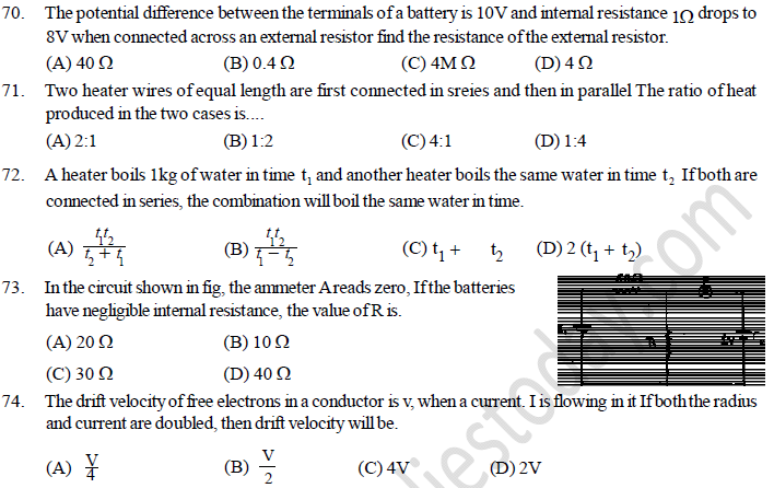 NEET UG Physics Current Electricity MCQs-31