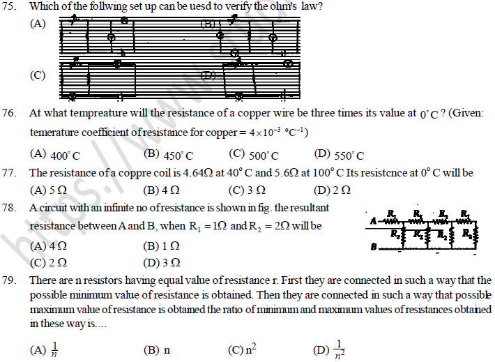 NEET UG Physics Current Electricity MCQs-32