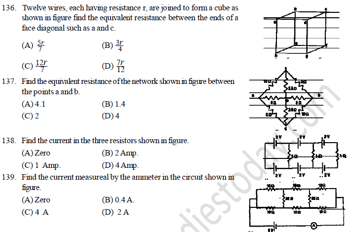 NEET UG Physics Current Electricity MCQs-47