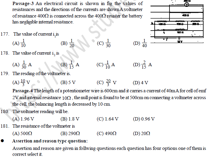 NEET UG Physics Current Electricity MCQs-59