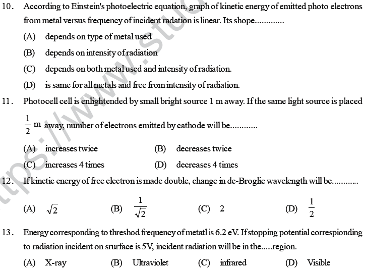 NEET UG Physics Dual Nature of Matter MCQs-1