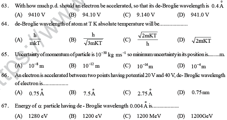 NEET UG Physics Dual Nature of Matter MCQs-15