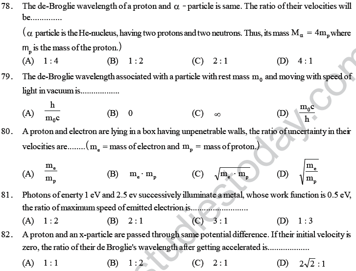 NEET UG Physics Dual Nature of Matter MCQs-17