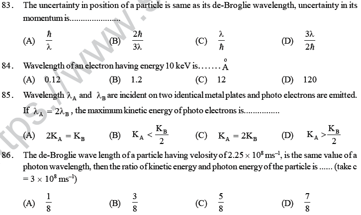 NEET UG Physics Dual Nature of Matter MCQs-18