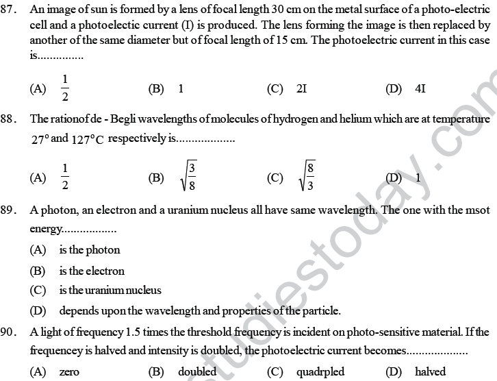 NEET UG Physics Dual Nature of Matter MCQs-19