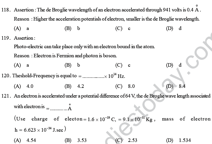 NEET UG Physics Dual Nature of Matter MCQs-27