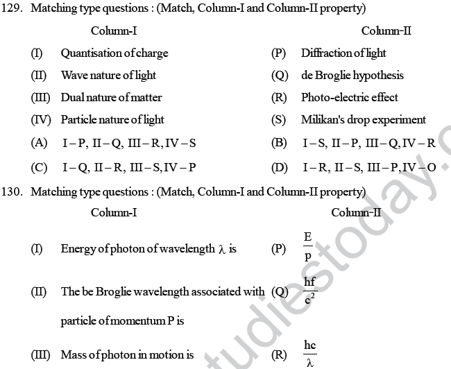 NEET UG Physics Dual Nature of Matter MCQs-31