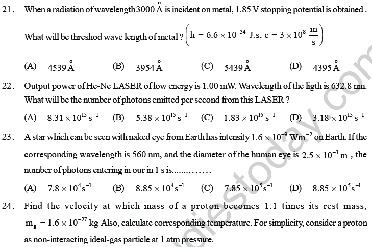 NEET UG Physics Dual Nature of Matter MCQs-4