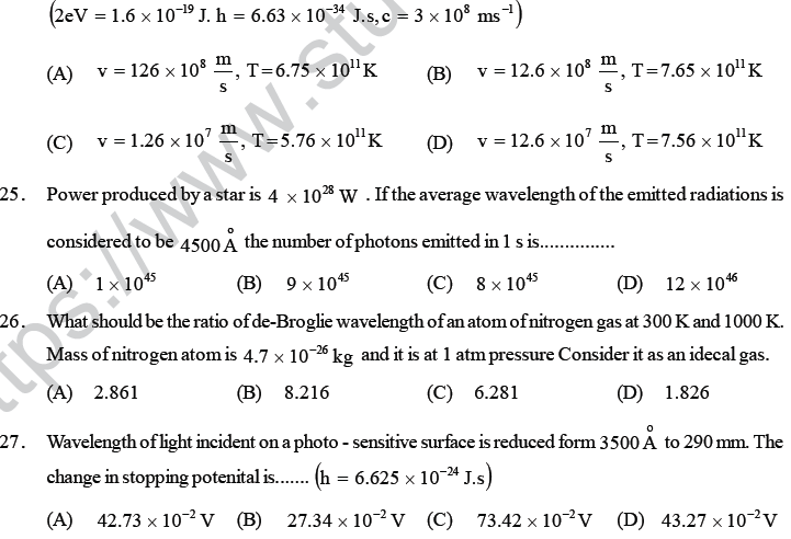 NEET UG Physics Dual Nature of Matter MCQs-5