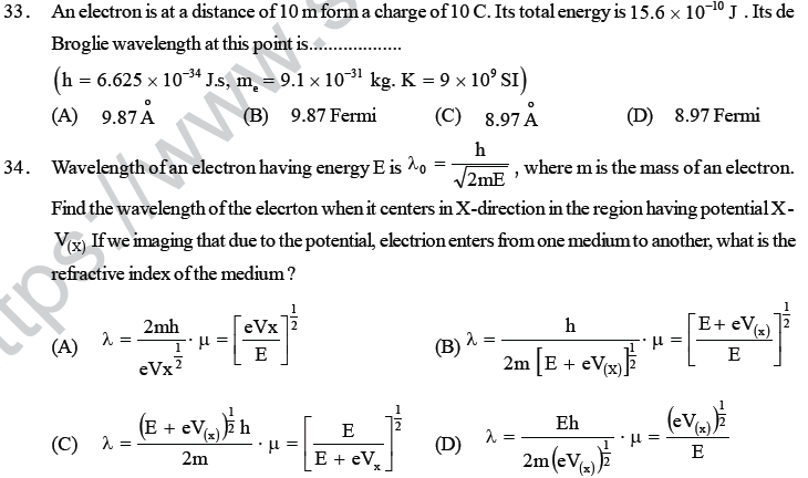 NEET UG Physics Dual Nature of Matter MCQs-7