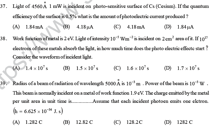 NEET UG Physics Dual Nature of Matter MCQs-9