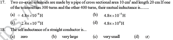 NEET UG Physics Electromagnetic Induction MCQs--