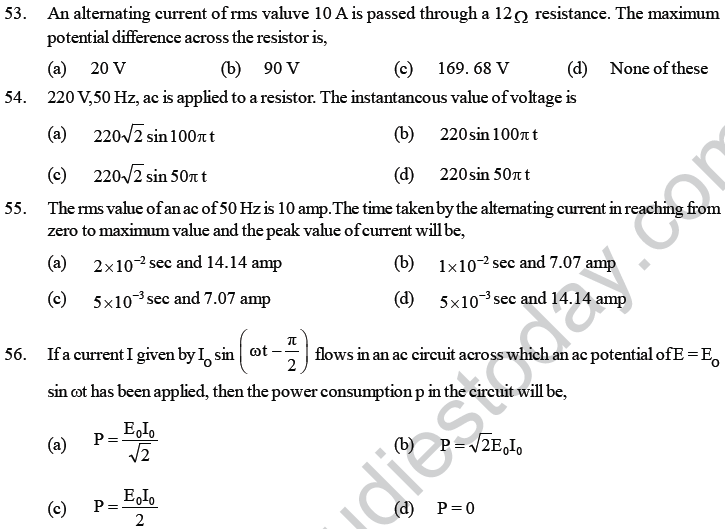 NEET UG Physics Electromagnetic Induction MCQs--10