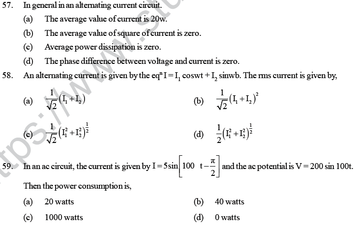 NEET UG Physics Electromagnetic Induction MCQs--11