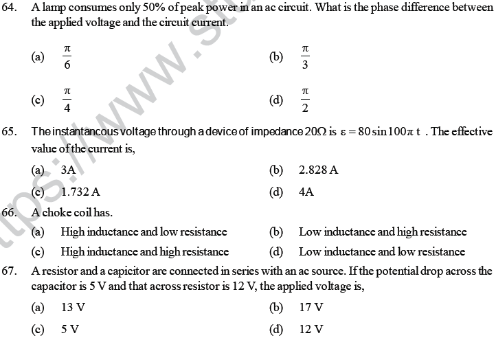 NEET UG Physics Electromagnetic Induction MCQs--13