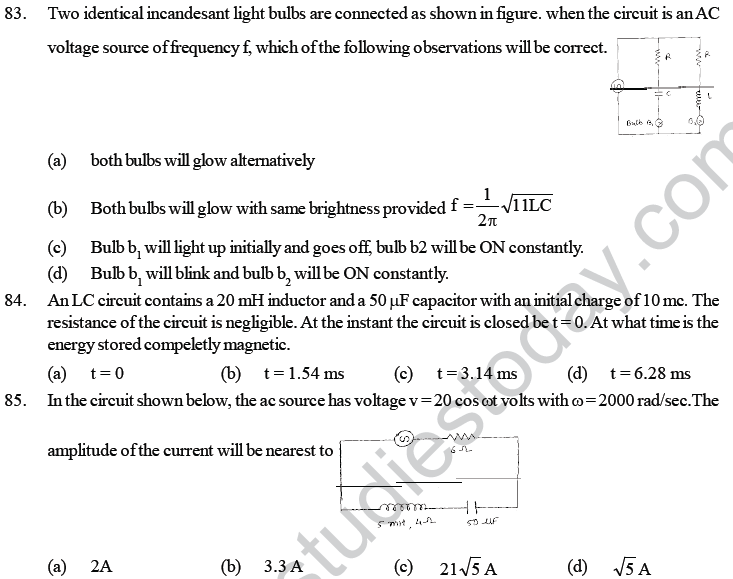 NEET UG Physics Electromagnetic Induction MCQs--18